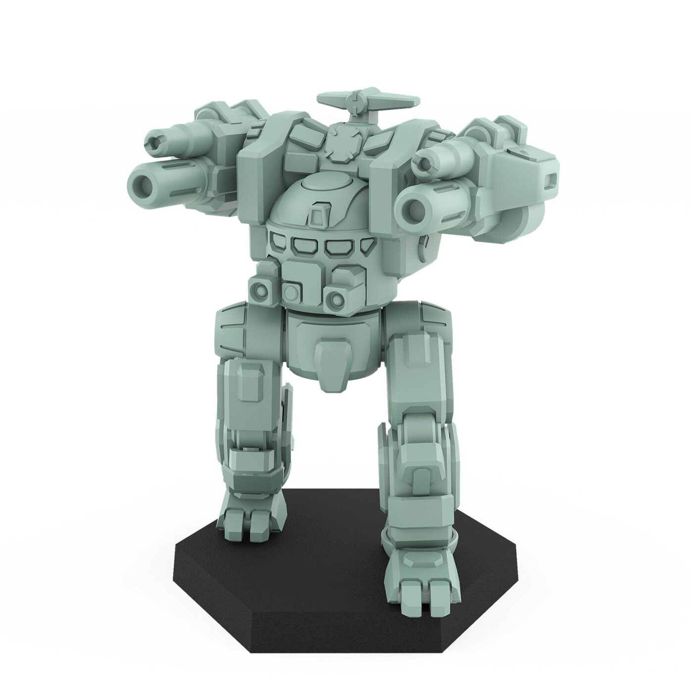 Jager heavy mech miniature with dual autocannons and reinforced torso armor