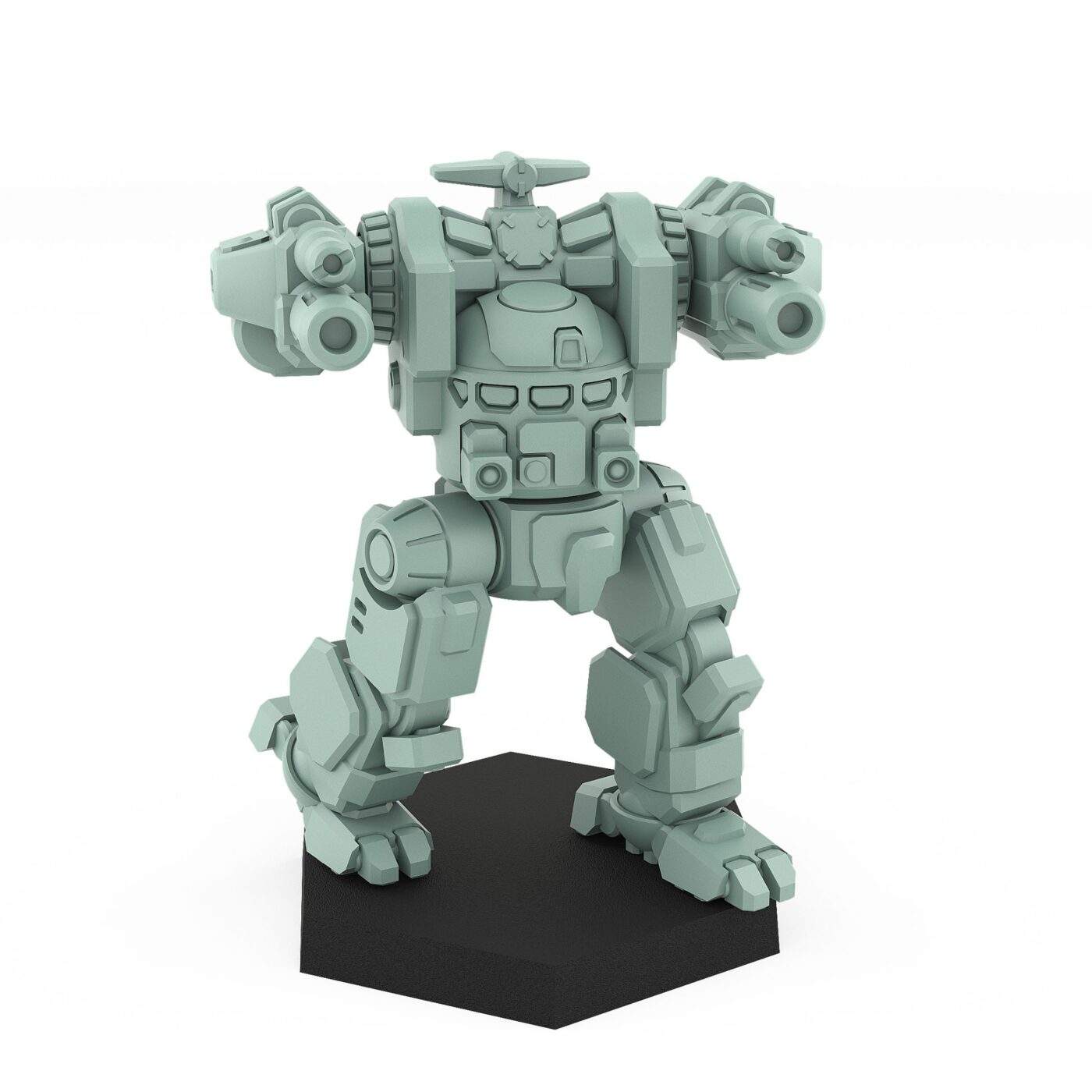 Jager heavy mech miniature with dual autocannons and reinforced torso armor