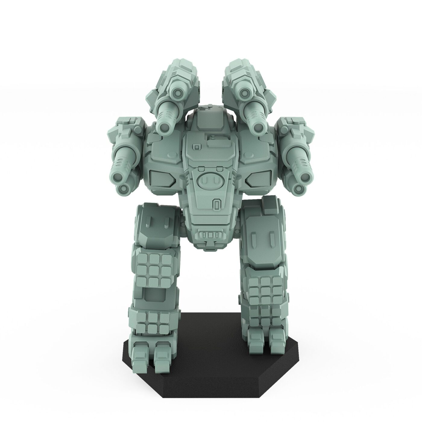 Malek XT heavy clan assault mech with six cannon-style weapons and reinforced chassis
