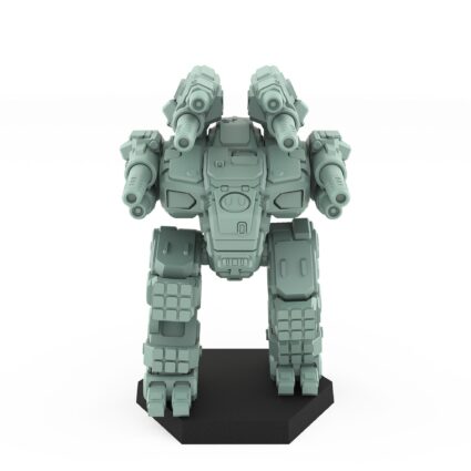 Malek XT heavy clan assault mech with six cannon-style weapons and reinforced chassis
