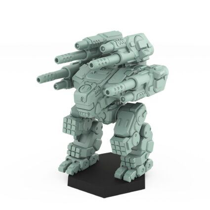 Malek XT heavy clan assault mech with six cannon-style weapons and reinforced chassis