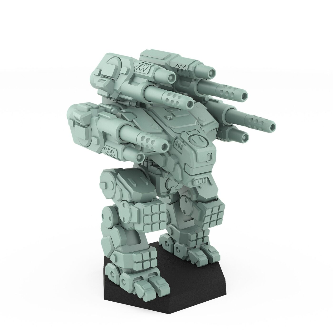 Malek XT heavy clan assault mech with six cannon-style weapons and reinforced chassis