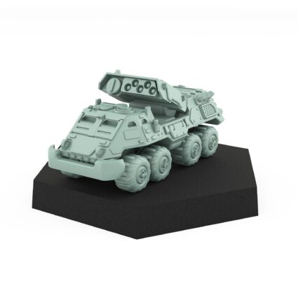 NaVali missile carrier tank with 8 wheels and top-mounted launcher