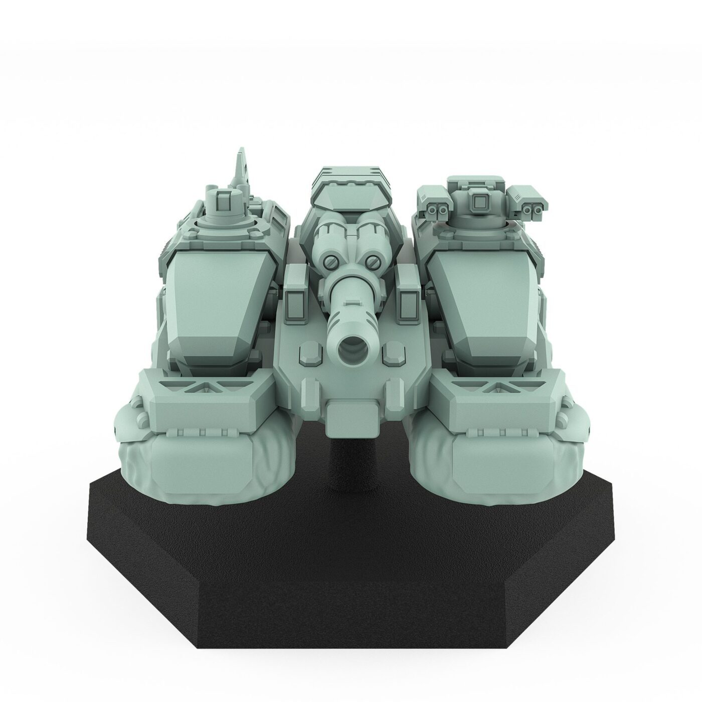 SAM Destroyer hover tank with heavy cannon and anti-air turrets