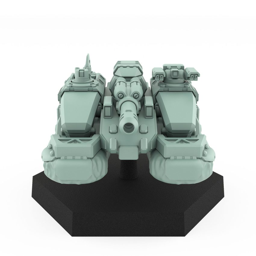 SAM Destroyer hover tank with heavy cannon and anti-air turrets