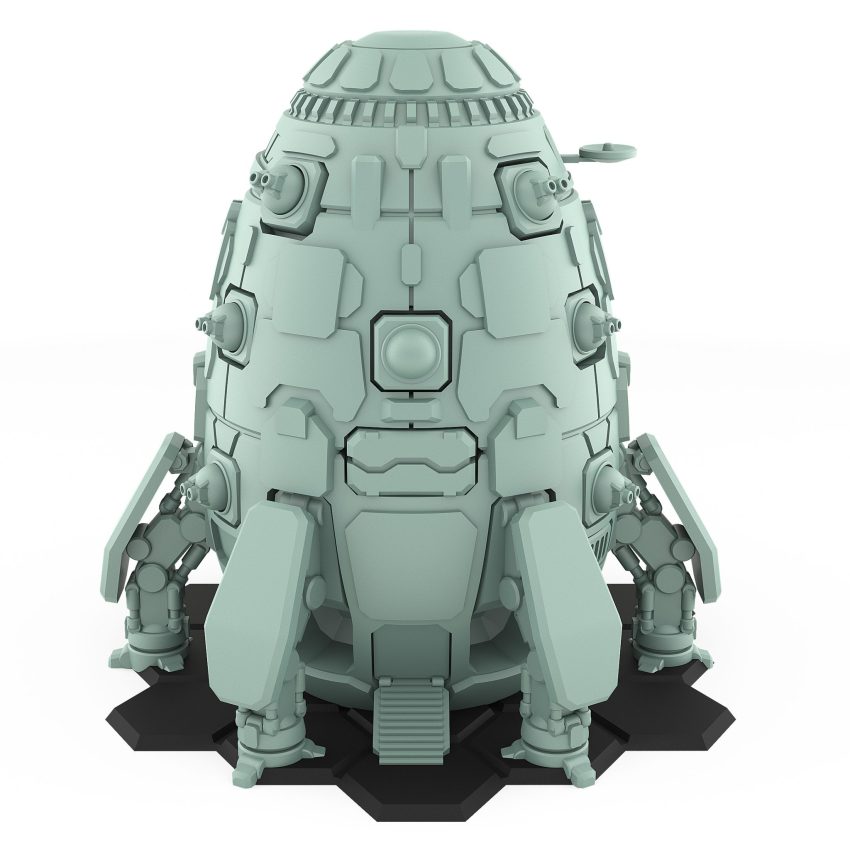 Shatol Overlord sci-fi dropship terrain piece for tabletop games