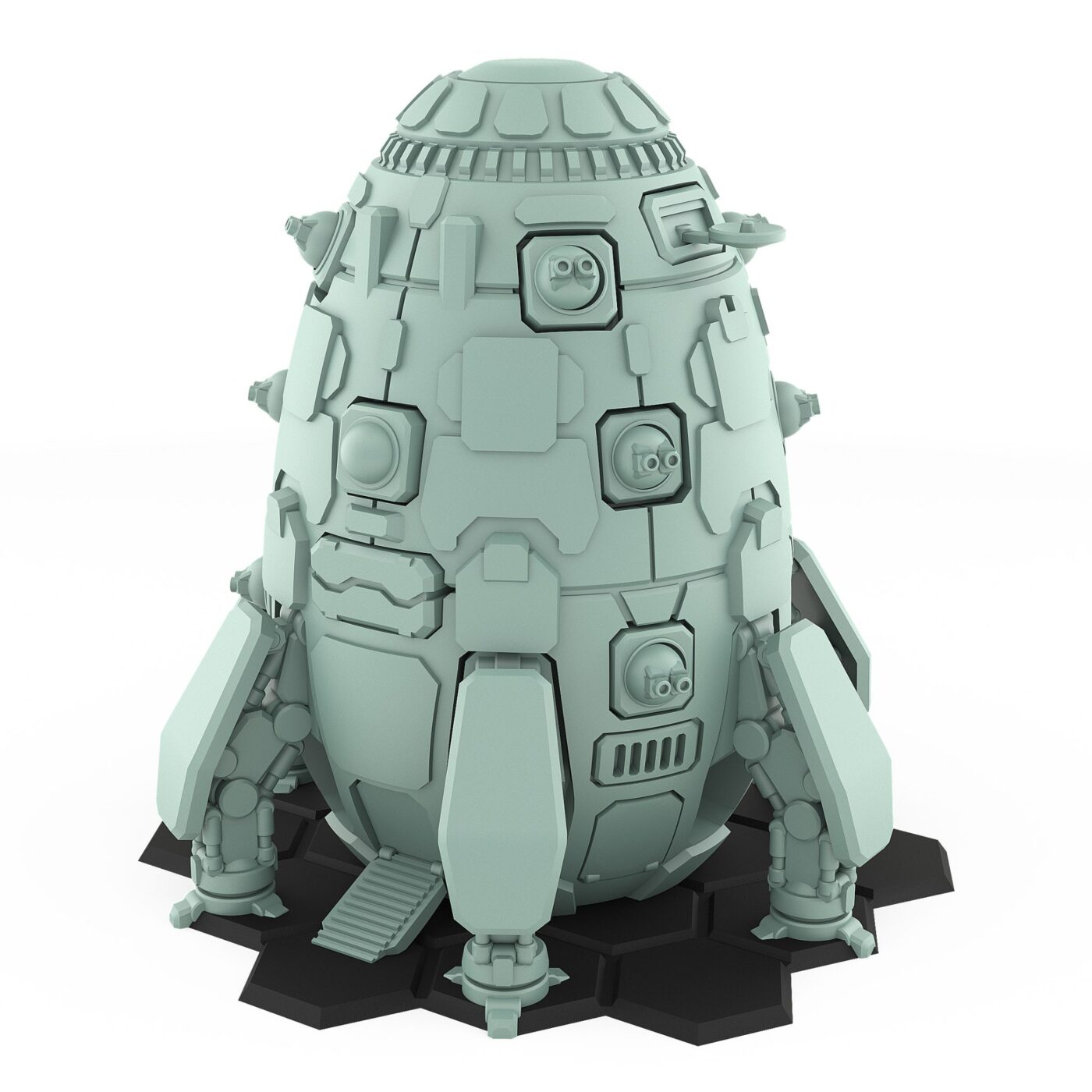 Shatol Overlord sci-fi dropship terrain piece for tabletop games