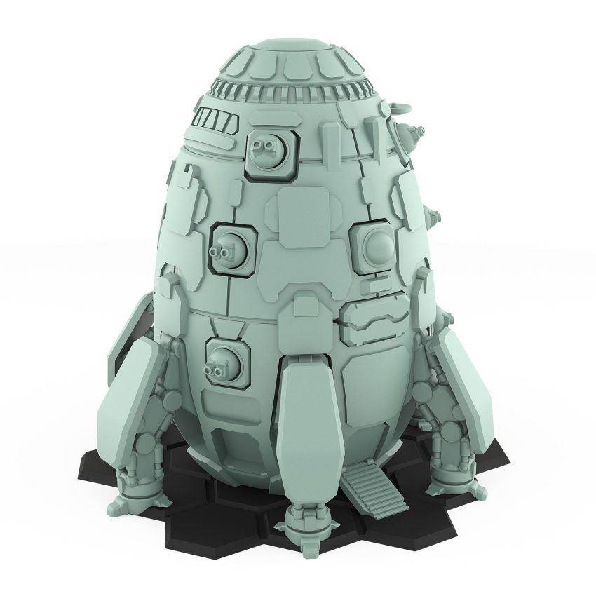 Shatol Overlord sci-fi dropship terrain piece for tabletop games