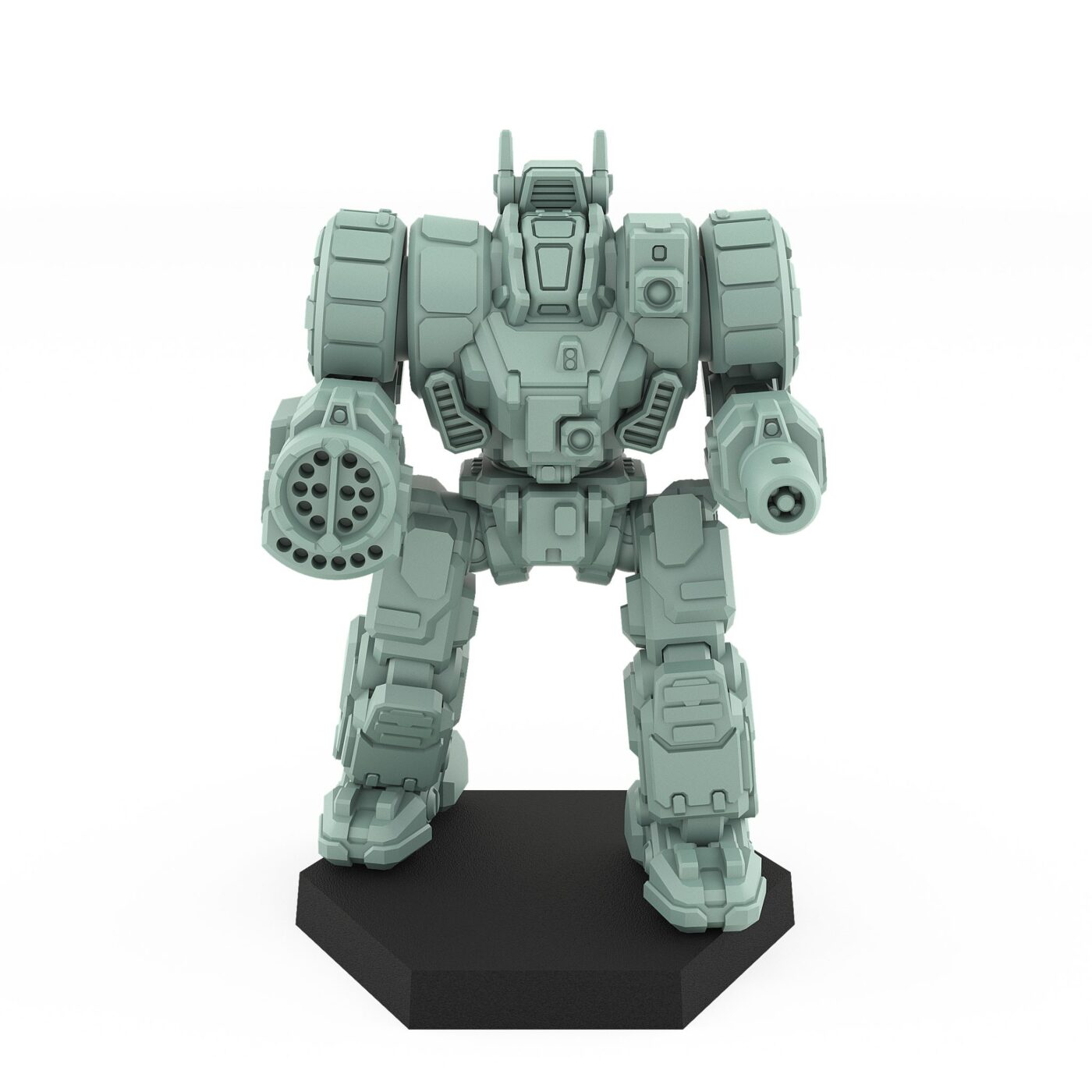 Zeus 6A resin 3d printed heavy assault mech wargaming miniature