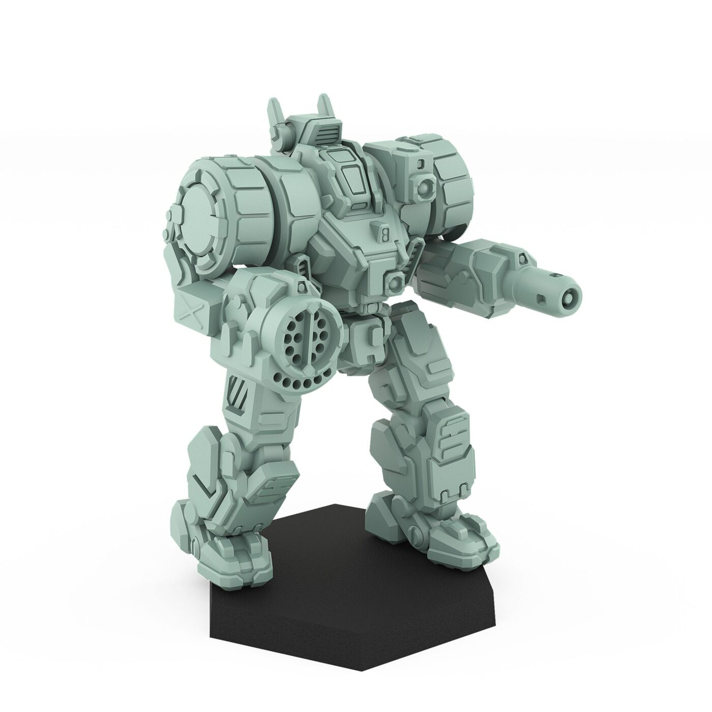 Zeus 6A resin 3d printed heavy assault mech wargaming miniature