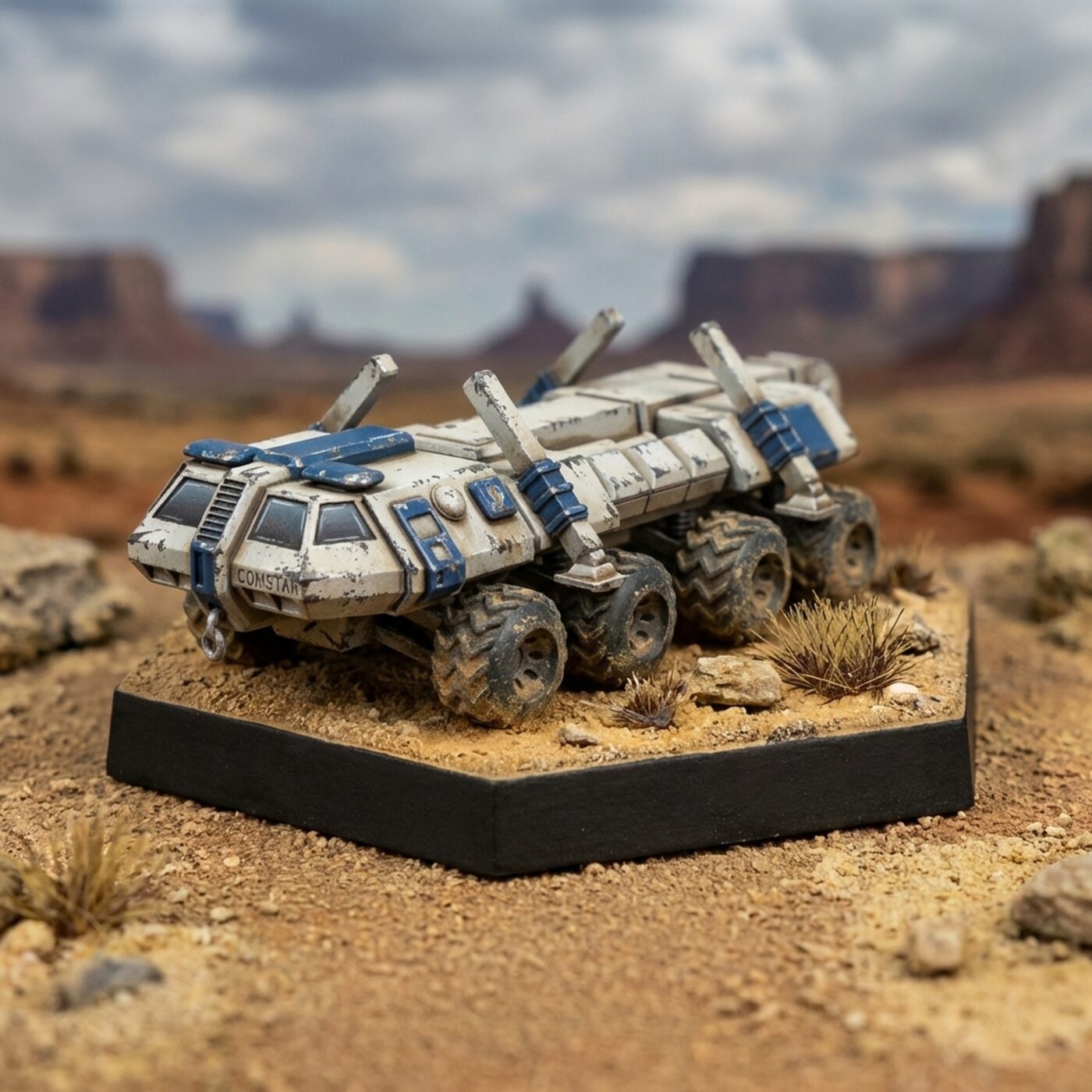 8x8 Heavy Lift Crane Vehicle Painted Mech Miniature