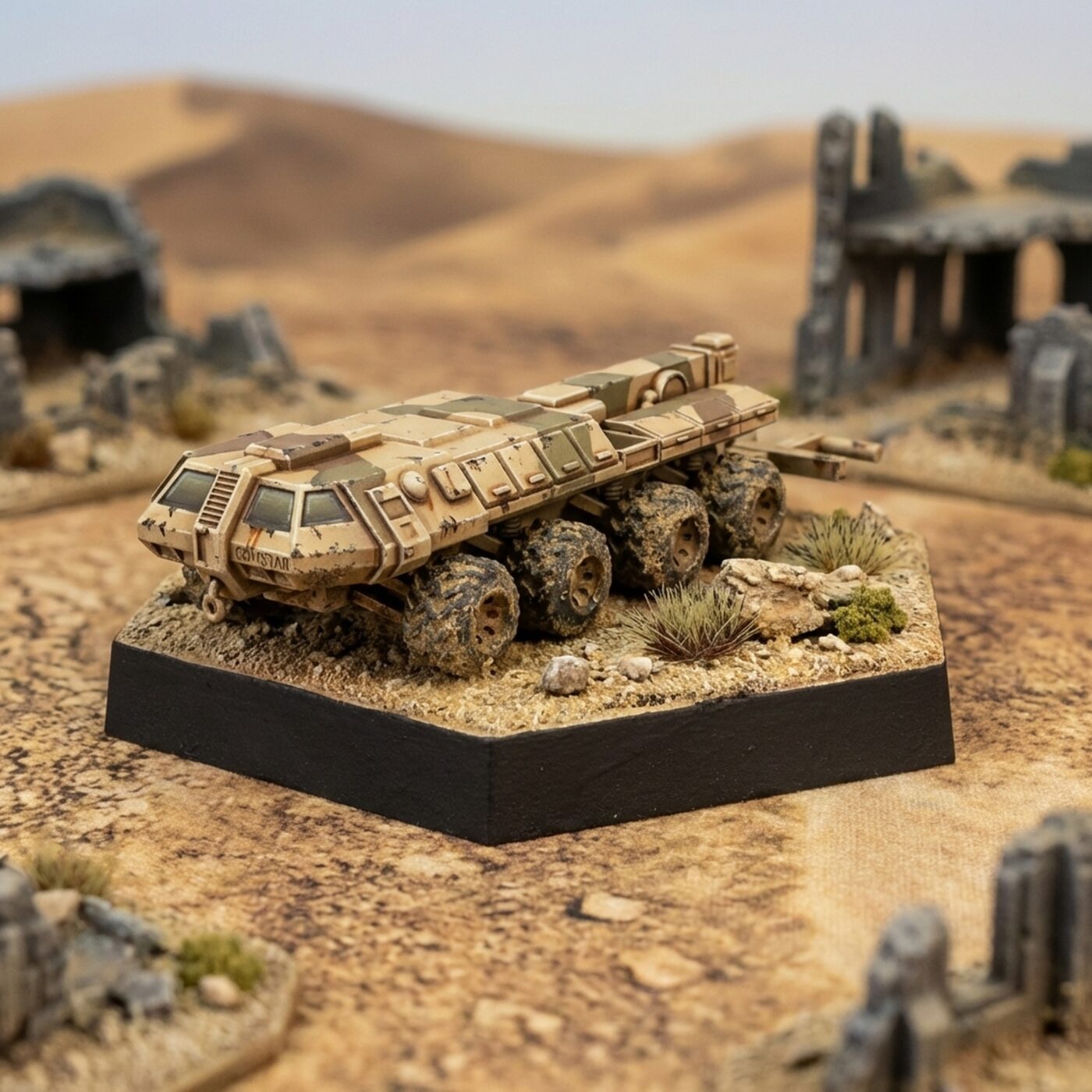 8x8 Wrecker Heavy Recovery Vehicle - USe Mechs Painted Mech Miniature