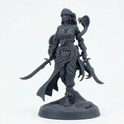 Princess Camomile V B - Gray Resin 3D Printed Miniature