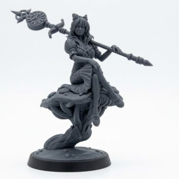 Alicia Wonder - Gray Resin 3D Printed Miniature