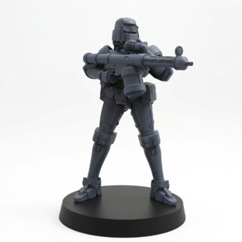 Armored Lady Leo 3 - Papsikels - Gray Resin 3D Printed Sci-Fi Miniature