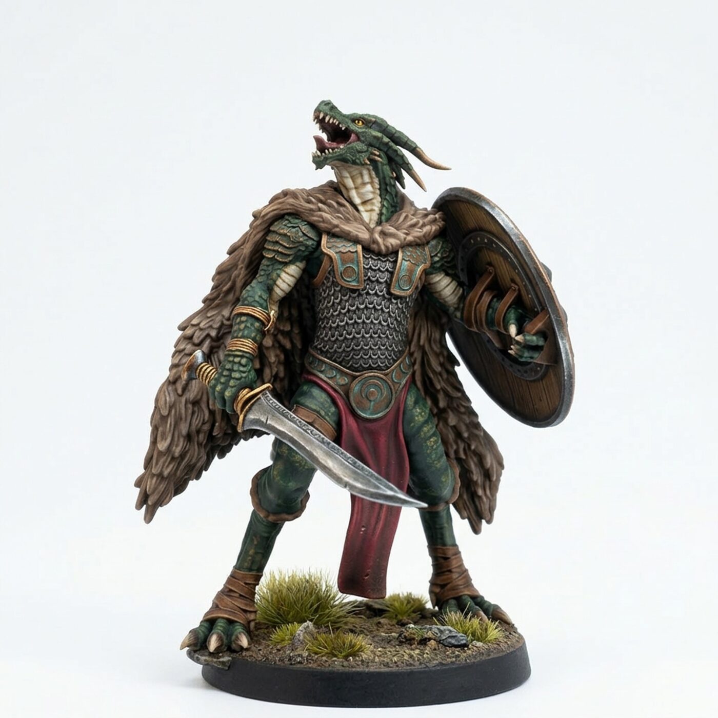 Arrekro Drakkling Warleader - Painted 3D Printed Miniature
