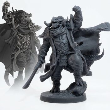 Ataryon Exemplar Paladin - Gray Resin 3D Printed Miniature