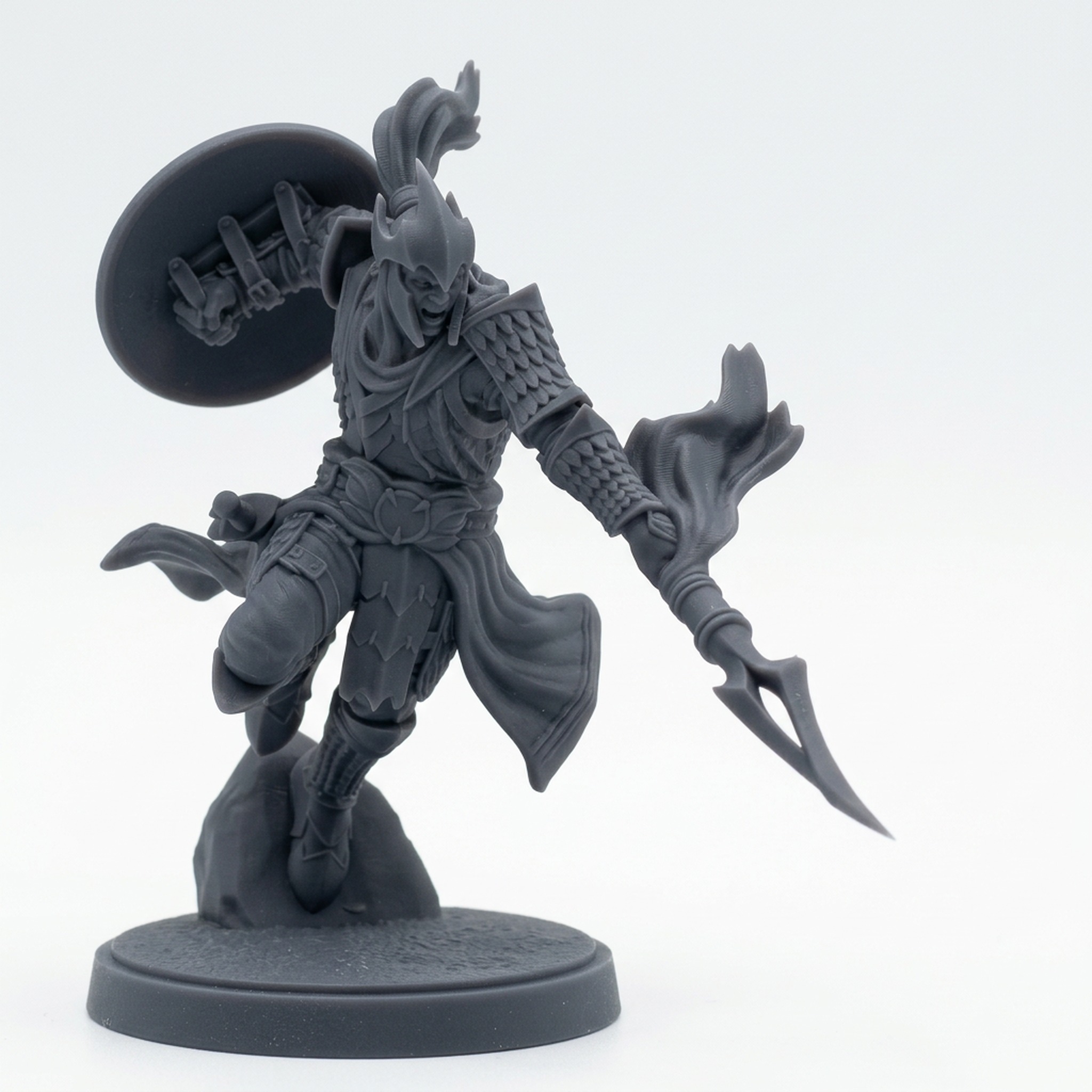 Auxiliar Spearman E - Gray Resin 3D Printed Miniature