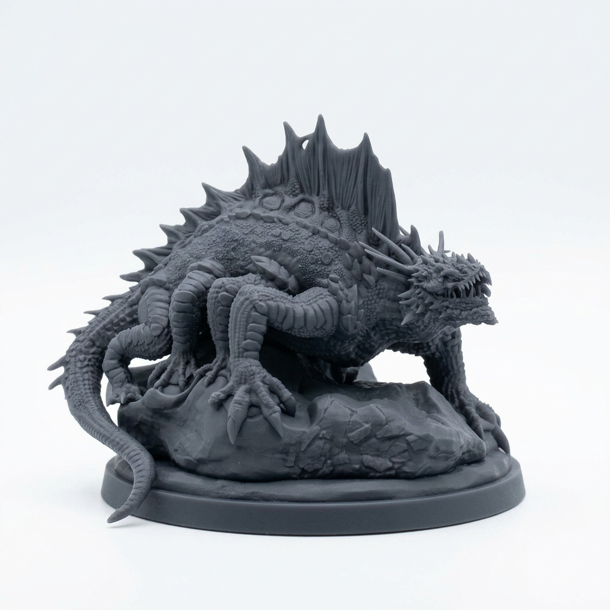 Basilisk 1 - Saurian Isles by Mammoth Factory - Gray Resin 3D Printed Miniature