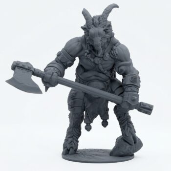 Beastkin Brute B - Gray Resin 3D Printed Miniature