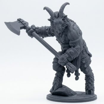 Beastkin Brute C - Gray Resin 3D Printed Miniature