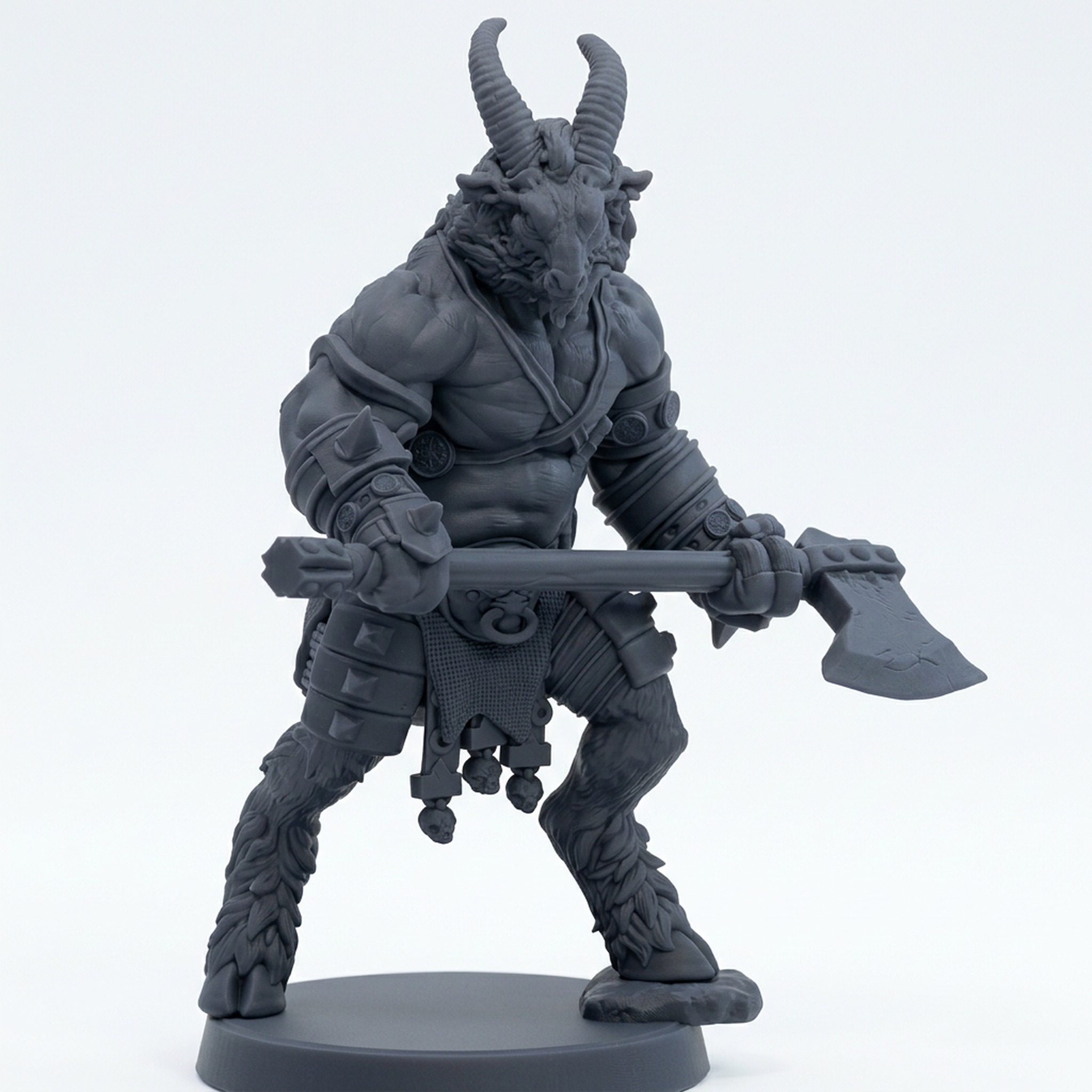 Beastkin Brute D - Gray Resin 3D Printed Miniature