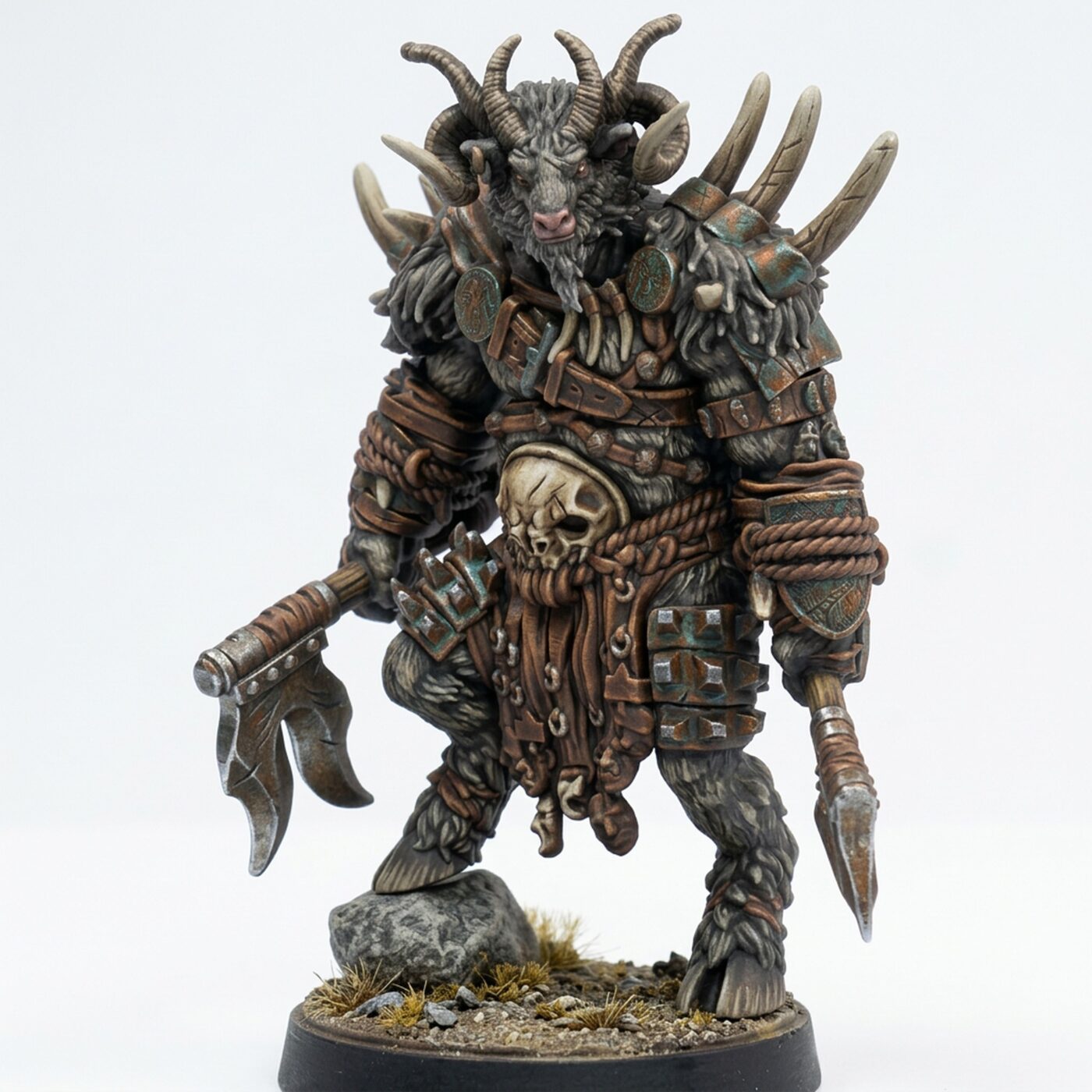 Beastkin Greathorn - Painted 3D Printed Miniature