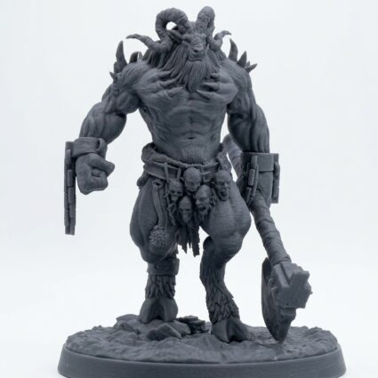 Beastkin Juggernaut A - Gray Resin 3D Printed Miniature