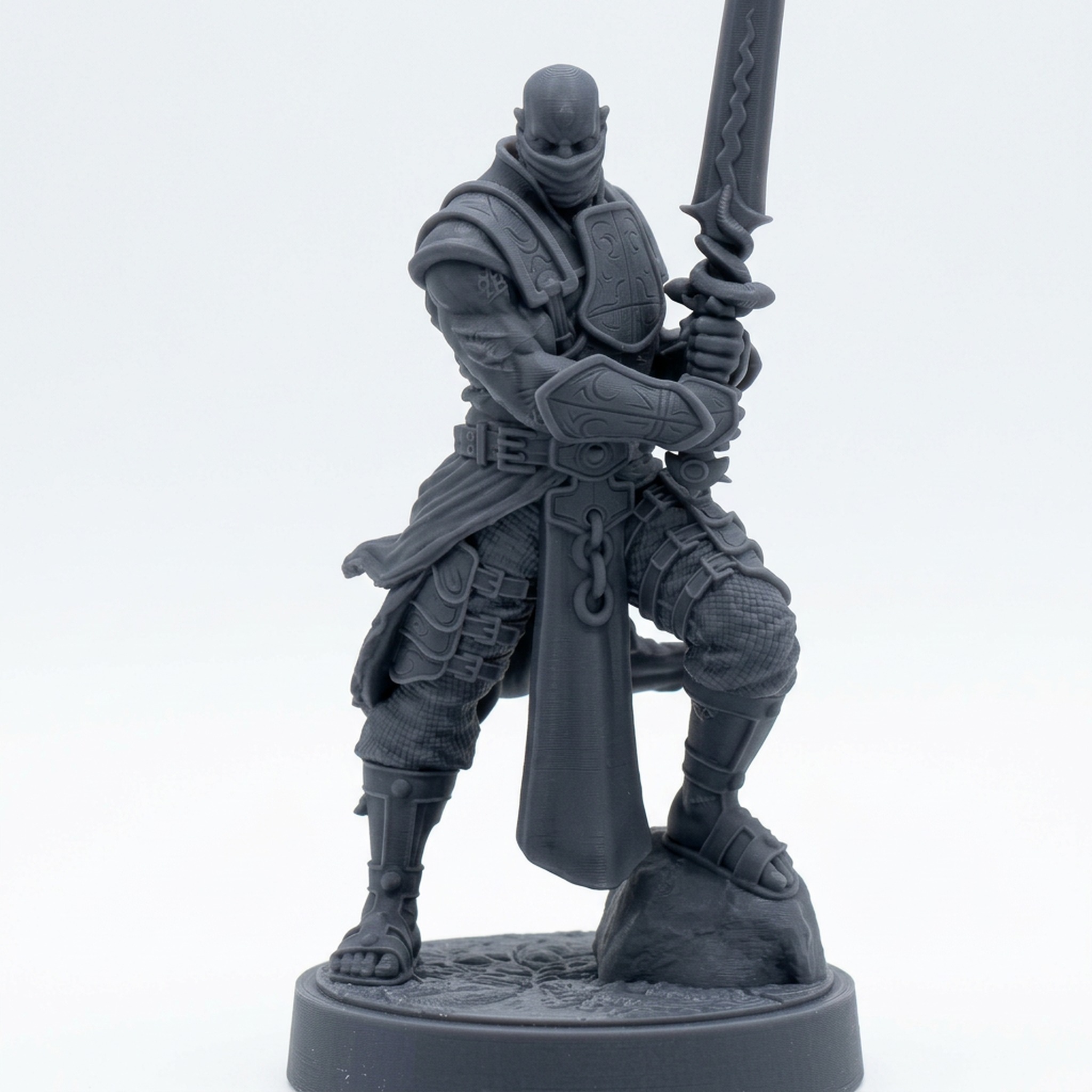 Beloved Champion - Gray Resin 3D Printed Miniature