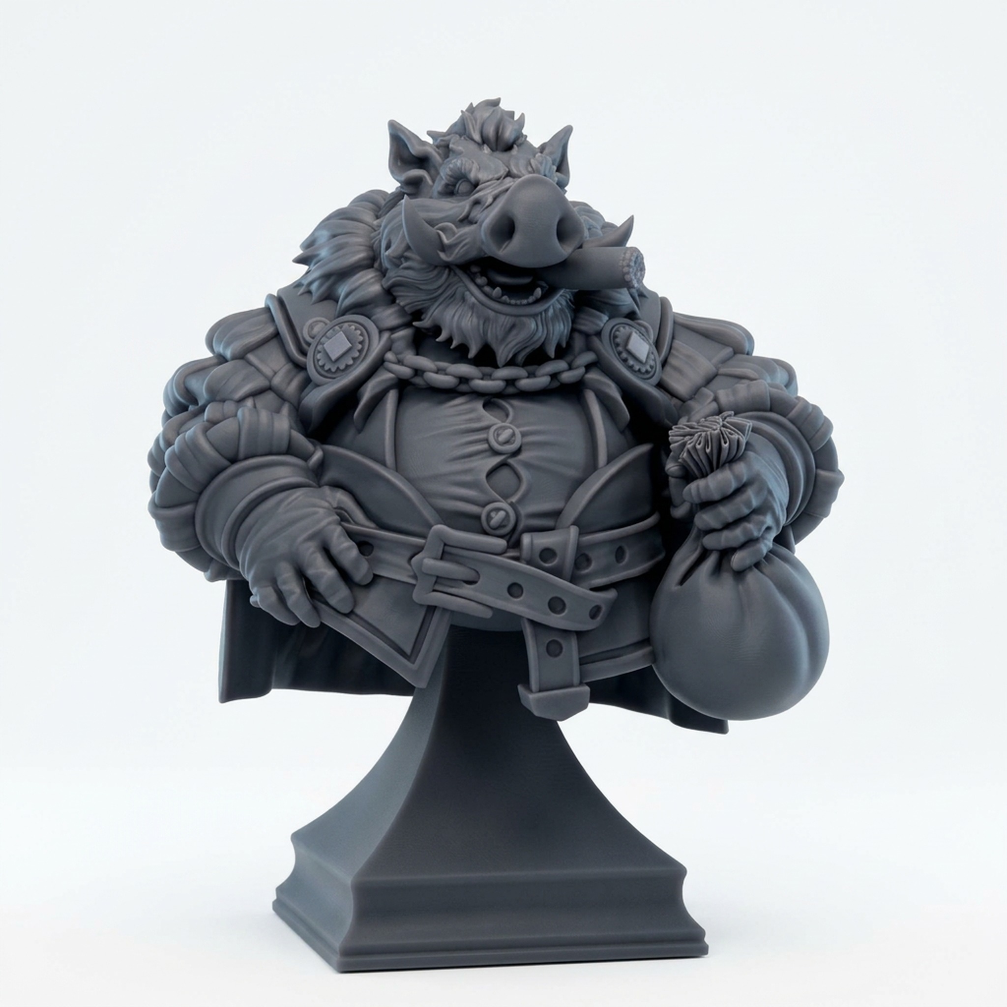 Big Hakuna - Gray Resin 3D Printed Miniature