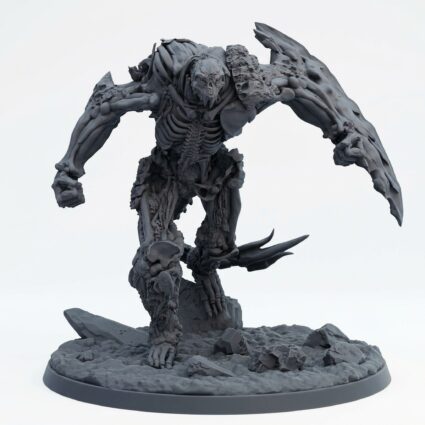 Bone Colossus B - Gray Resin 3D Printed Miniature