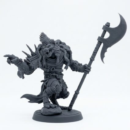 Boneyard Gnoll E - Gray Resin 3D Printed Miniature