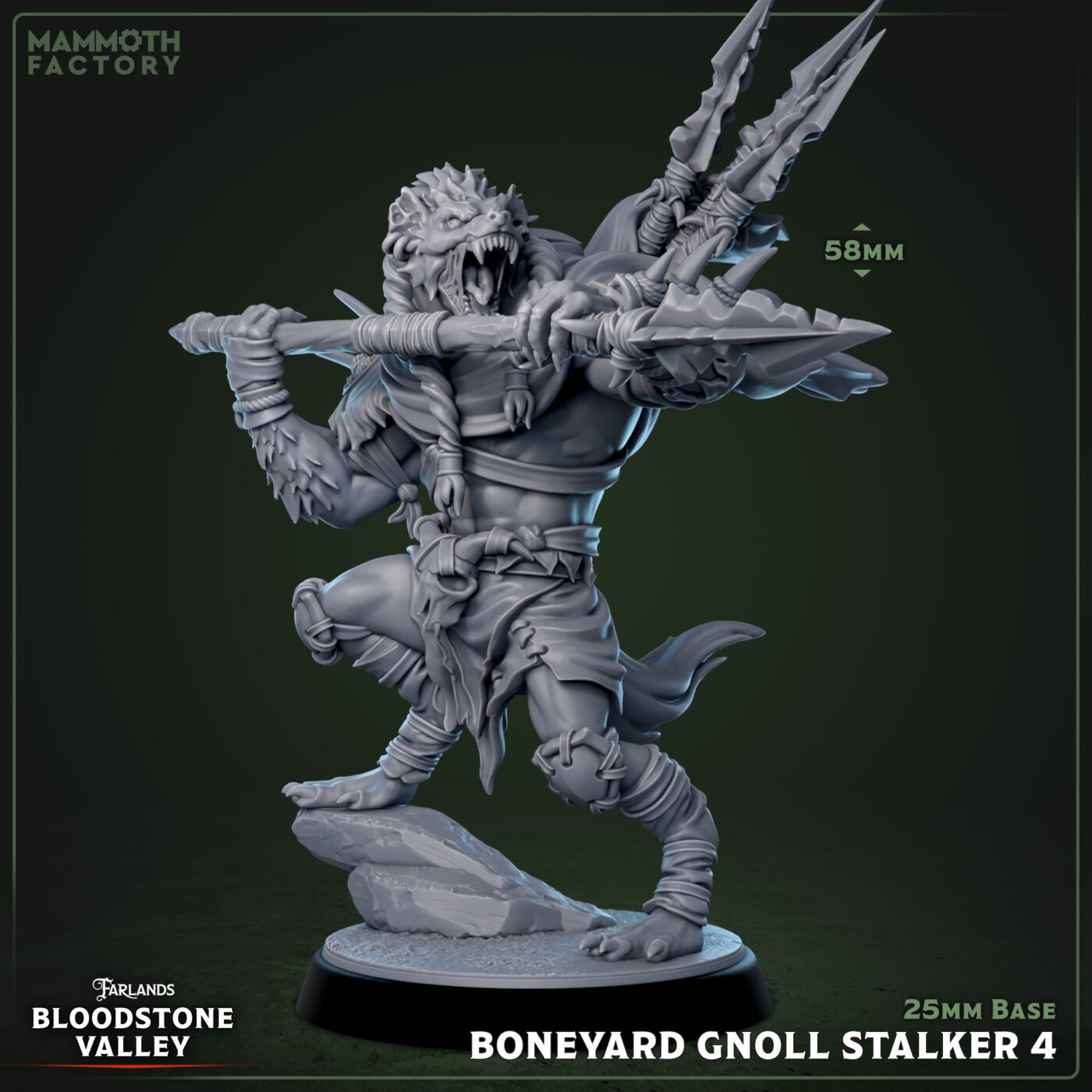 Boneyard Gnoll Stalker D Miniature