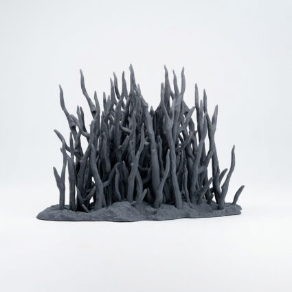 Bramble Cluster - Gray Resin 3D Printed Miniature