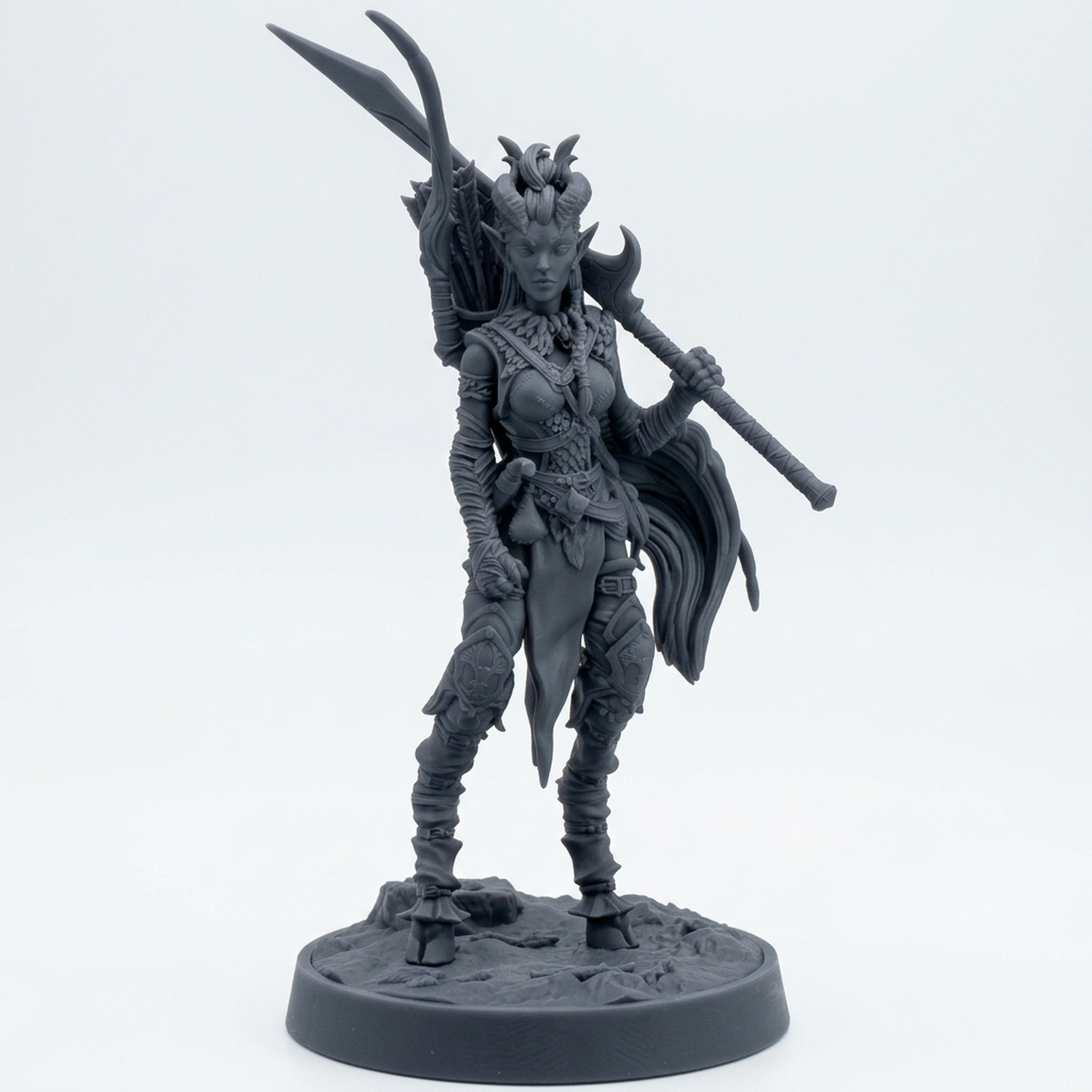 Briallyn Gold Leaf - Wild Hunt - Mammoth Factory - Gray Resin 3D Printed Miniature