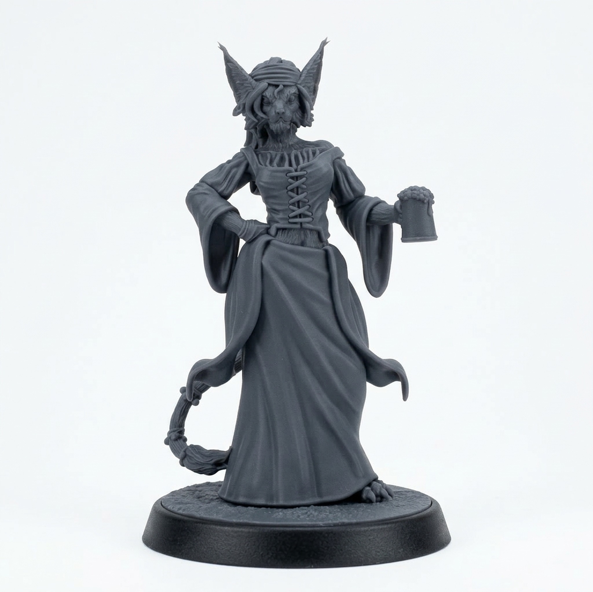 Burrowtown Folk B - Gray Resin 3D Printed Miniature