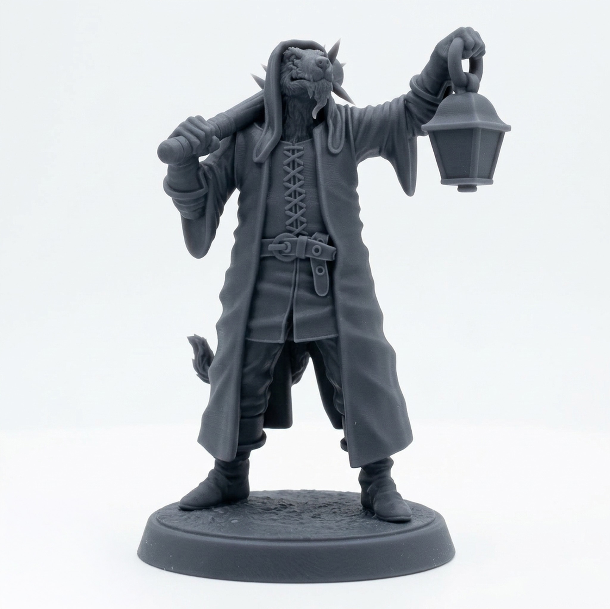 Burrowtown Folk C - Gray Resin 3D Printed Miniature