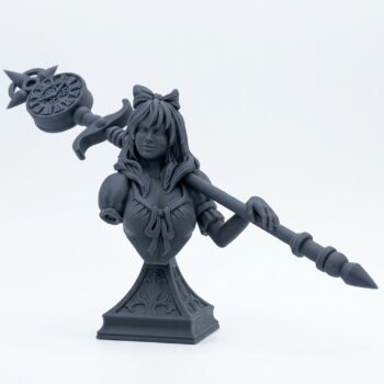 Bust Alicia Wonder - Gray Resin 3D Printed Miniature