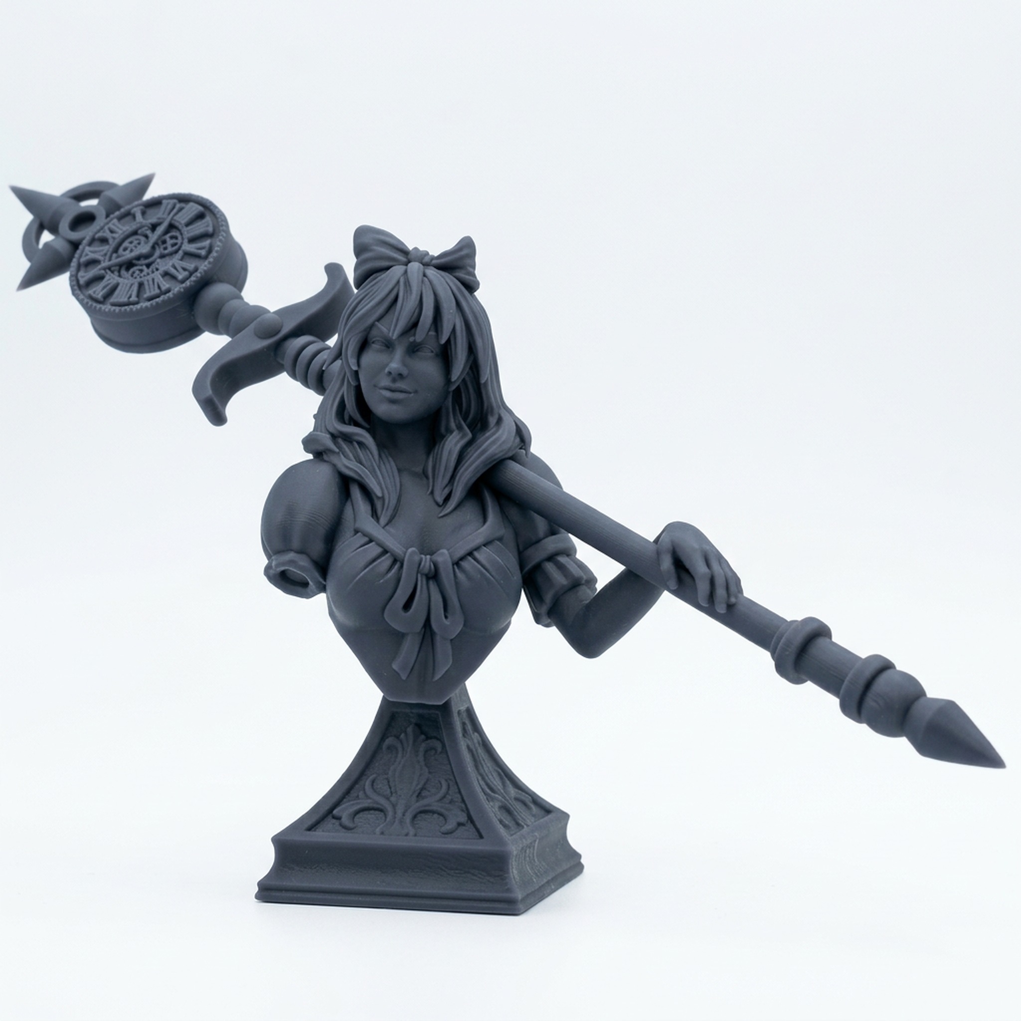 Bust Alicia Wonder - Gray Resin 3D Printed Miniature