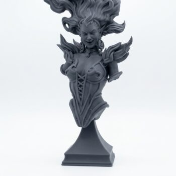 Bust Ella Of Cinders - Gray Resin 3D Printed Miniature