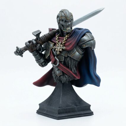 Bust Forgeborn Templar - Painted 3D Printed Miniature