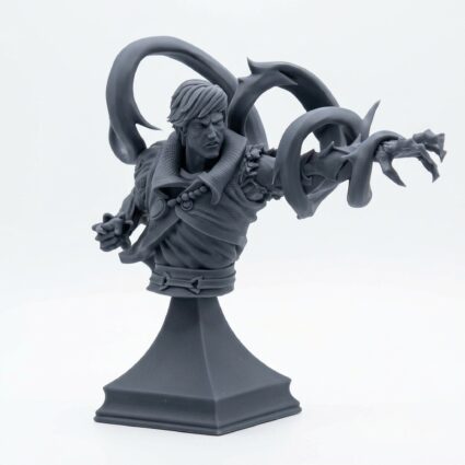 BUST Jarex Varr - Saurian Isles by Mamoth Factory - Gray Resin 3D Printed Miniature