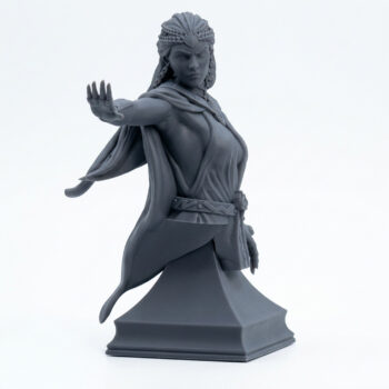 Lady Helenya Bust - Gray Resin 3D Printed Miniature
