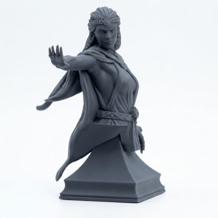 Lady Helenya Bust - Gray Resin 3D Printed Miniature