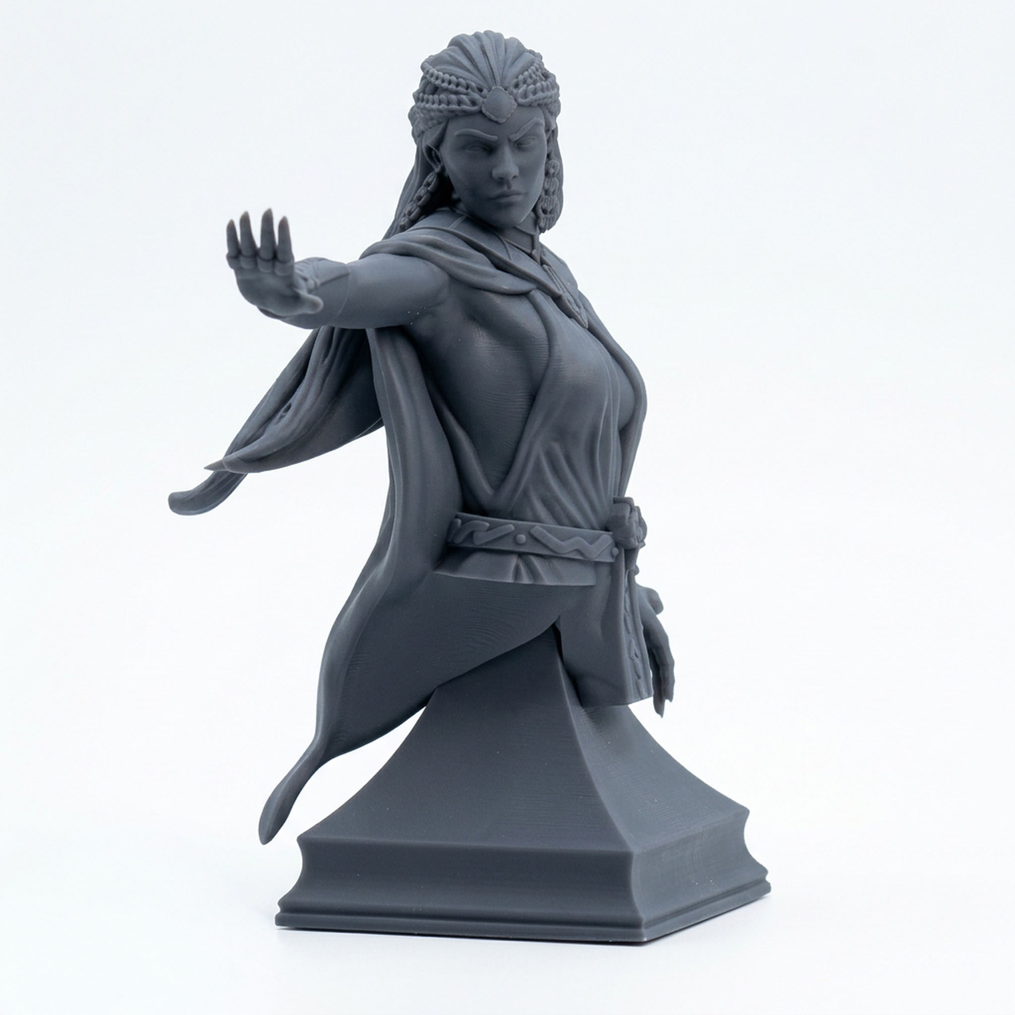 Lady Helenya Bust - Gray Resin 3D Printed Miniature