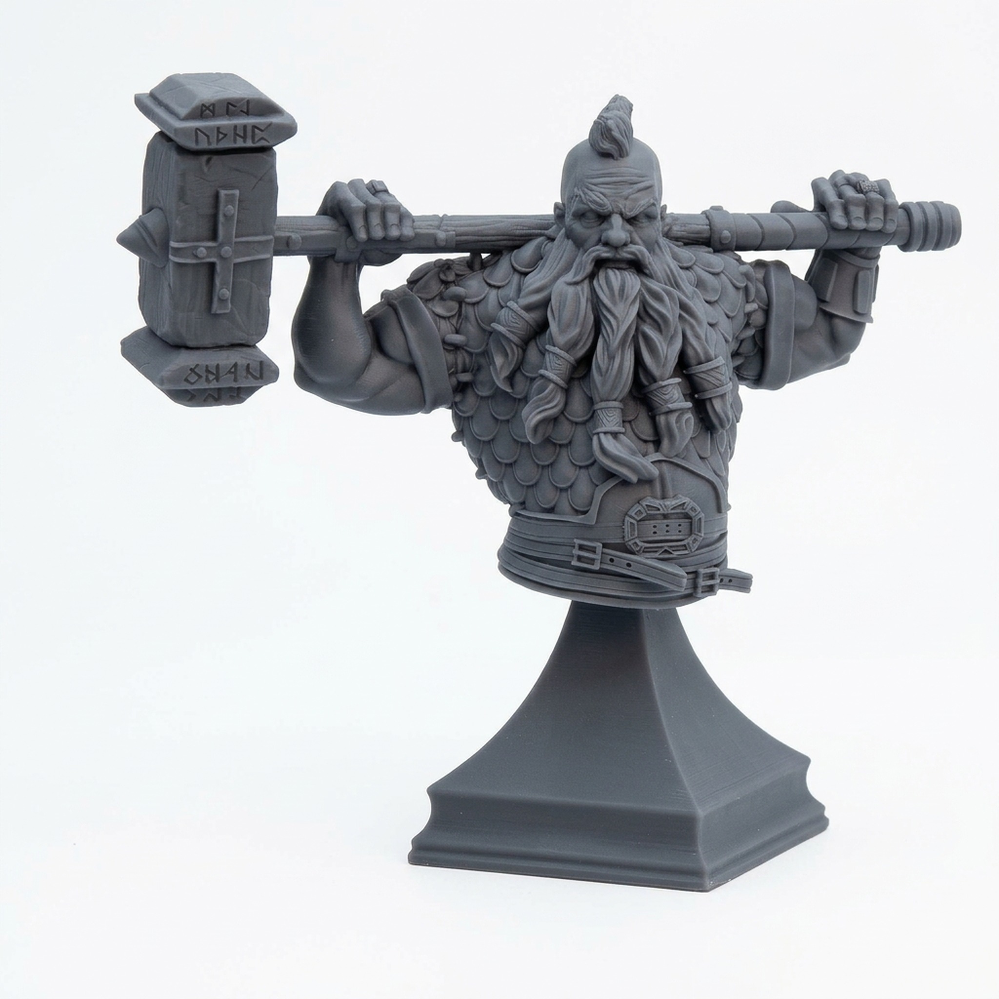 BUST Lomdas - Gray Resin 3D Printed Miniature