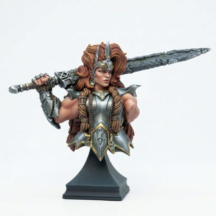 Bust Mountain Queen V B - Painted 3D Printed Miniature