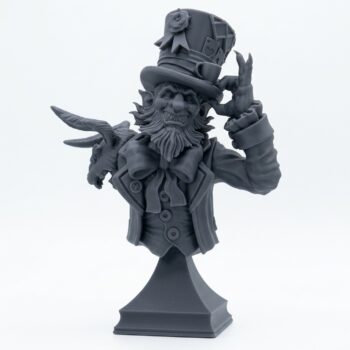 Bust Mr Fancyhat - Gray Resin 3D Printed Miniature