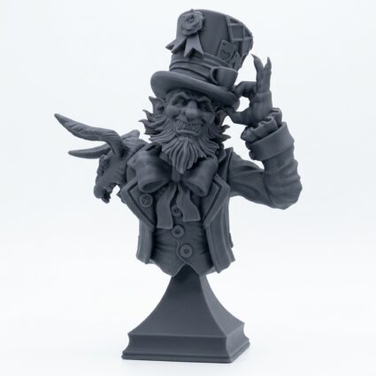 Bust Mr Fancyhat - Gray Resin 3D Printed Miniature