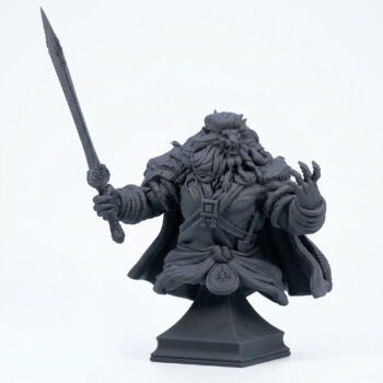 BUST Omari Voice of Thunder - Gray Resin 3D Printed Miniature
